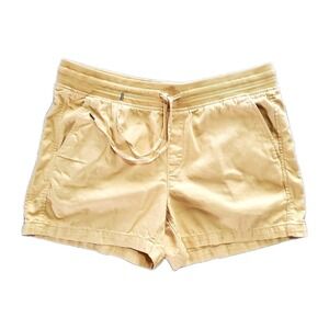 Orvis Women's Size XL Yellow Drawstring Stretch Waist Shorts 4" Gorpcore Pockets